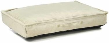 Килимок для собак Sesto Senso Premium, прямокутний, 100x70 см, Memory Foam, знімний чохол, сірий мишачий (M, Model 1 - Ecru - Elfenbein)