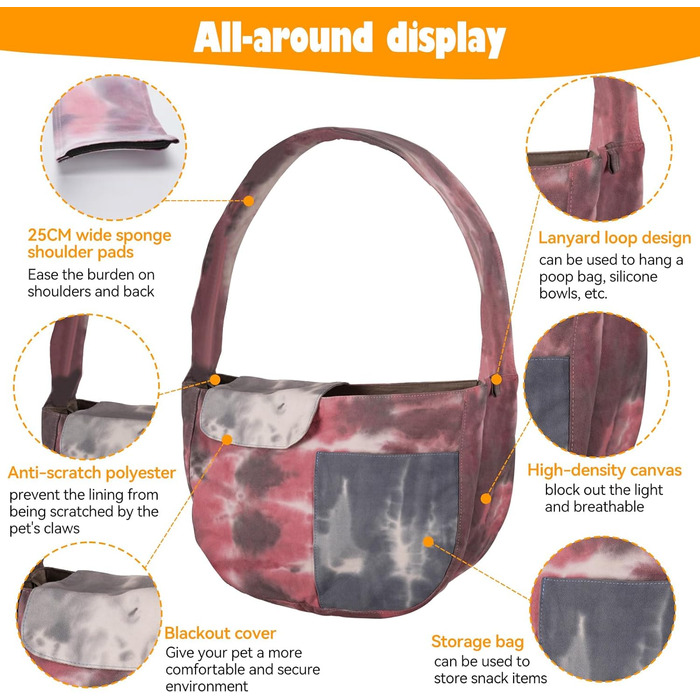 Сумка-переноска для тварин Huilin Technology, рожева, для котів та собак, для прогулянок та подорожей