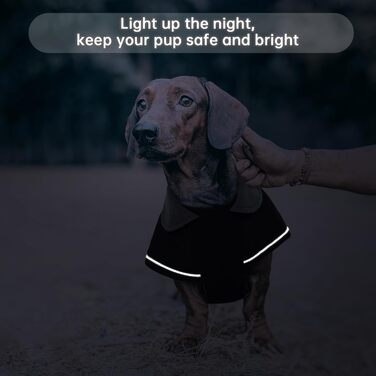 Зимовий теплий накид для такси, чорний L. Водонепроникний, з захистом живота та отвором для повідка. Ідеальний для великих собак.