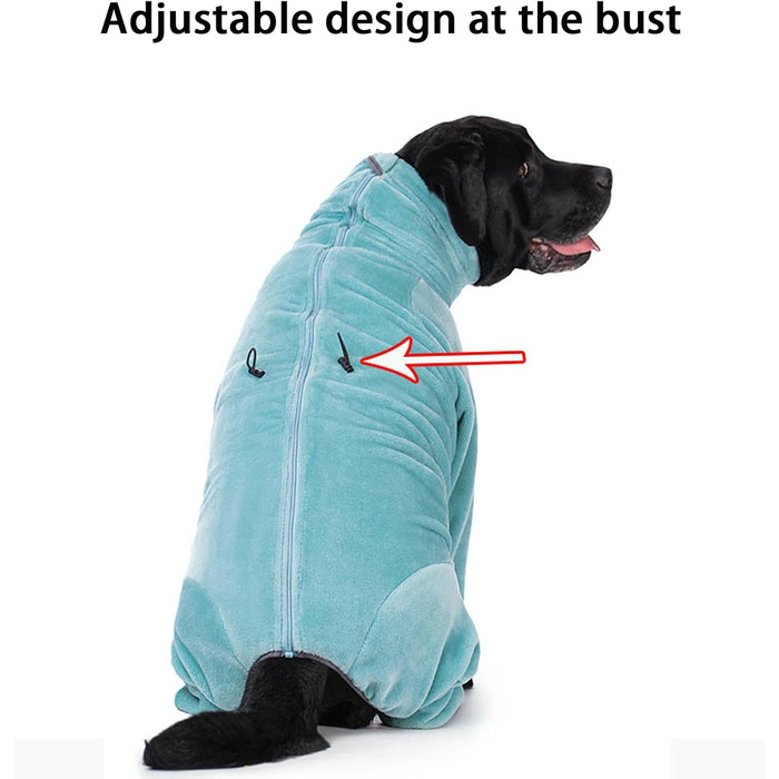 Тепла флісова куртка для собак на зиму, велика, піжама для собак, рогатий светр, еластичний одяг для собак у холодну погоду для прогулянок, походів та подорожей, синій, XS