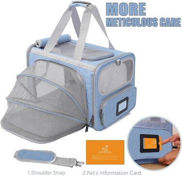 Транспортувальна сумка для котів, собак, кроликів, цуценят. Розмір L, рожева/блакитна. Дозволена авіаперевезеннями.