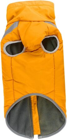 Водонепроникний дощовик для собак MERRYHAPY з флісовою підкладкою та світловідбиваючими смугами, жовтий, 50x60 см