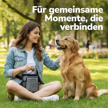 Сумка для ласощів для собак – практична сумка для тренувань з додатковим поясом – сумка для корму для собак, сумка для тренувань та прогулянок – міцна, водостійка сумка для ласощів для собак для подорожей