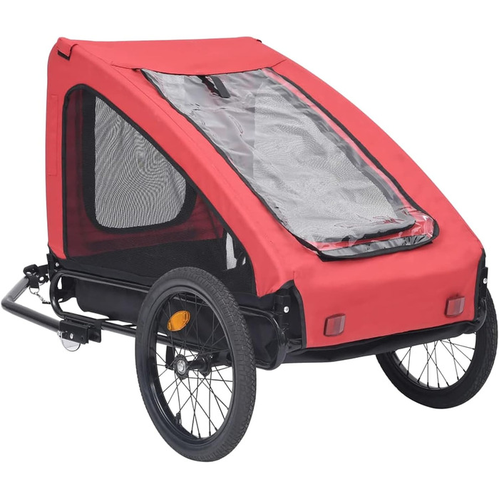 Фарм-причіп для велосипеда Tidyard: для собак, домашніх тварин, з функцією джогера, складаний, червоно-чорний