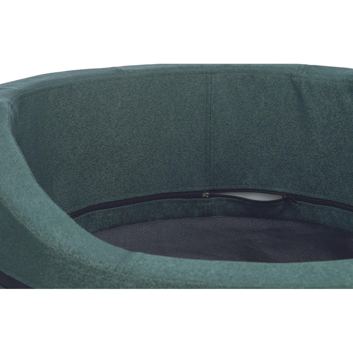 Тріксі МістоСтиль Квіткове ліжко для собак, 80x65 см, темно-зелене - овальне ліжко-кошик для середніх собак, зручне та миється - 37733 L 70 x B 65 x H 24 см