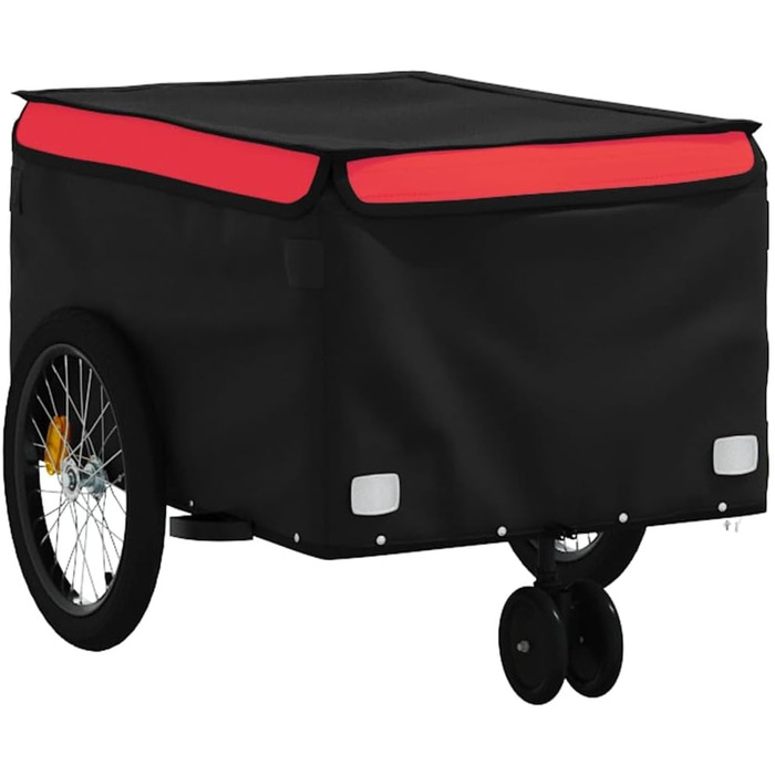Фармінгераж Gecheer: вантажний причіп для велосипеда, транспортна коробка з пластику (124 x 53 x 45 см, червоний)
