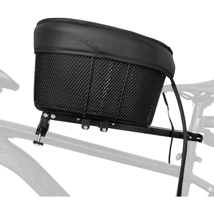 Складаний кошик для собак, м'який велосипедний переносник, знімний передній кошик, велосипедний переносник для котів та собак (чорний)