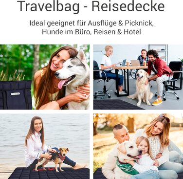 Сумка для собак та господарів Doctor Bark, зручна подорожня ковдра, підходить для алергіків, прання при 95°C, великий розмір, коричневий колір