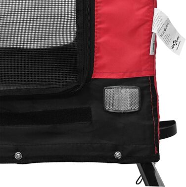 Причіп для велосипеда ARKEM для собак, червоно-чорний, з оксфордської тканини та металу