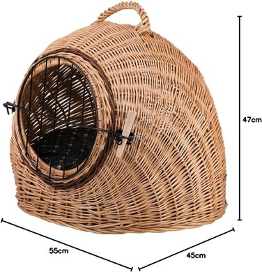 Кішка Будиночок Венге-Сірий, Корзина для кота з лози, Корзина для кота, Місце для собаки з ручкою