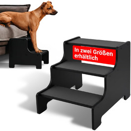 Сходинки для собак та котів AMAZING: 3 сходинки, 40 см, чорного кольору. Підходить для маленьких, середніх та великих собак, а також для старих котів. Захист суглобів, заміна рампі.