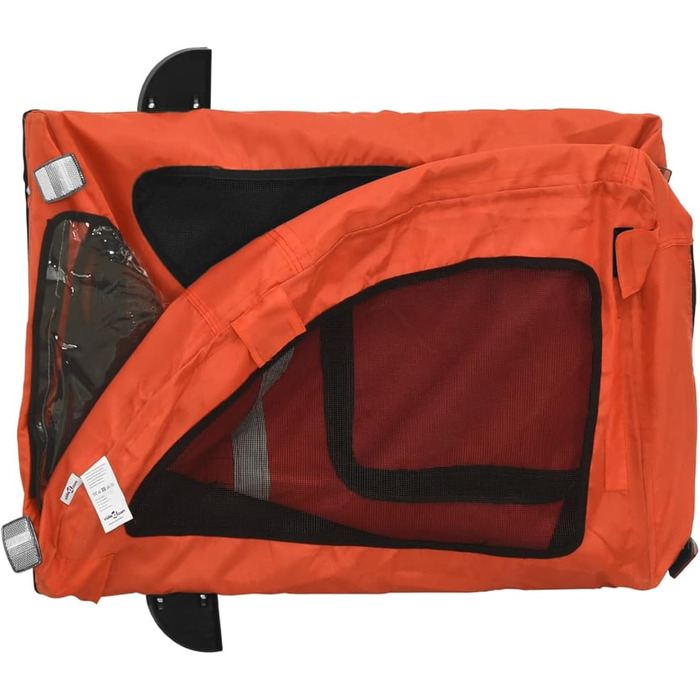 Причіп для собак Robuster Oxford, залізний, з ПВХ, вантажопідйомність 45 кг, Model93989 (Помаранчевий, 68 x 137 x 72 см)