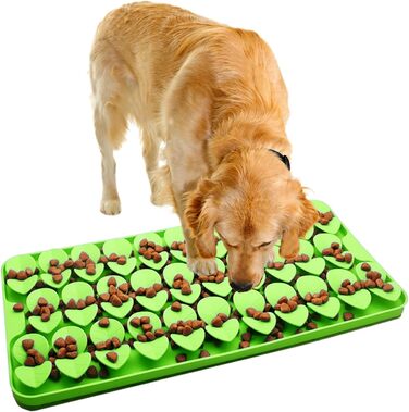 Силіконова килимок-головоломка для собак середнього розміру, фіолетовий. Стимулює природний інстинкт пошуку їжі, сповільнює швидкість поїдання. З присосками.