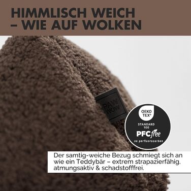 Ортопедичне собаче ліжко PAW WOW Sven | М'яке ліжко для собак з тедді-тканини | 70x100 см (Колір: Коричневий)