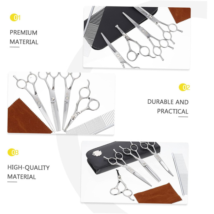 Ножиці для стрижки собак Supvox: професійні ножиці з нержавіючої сталі для грумінгу тварин