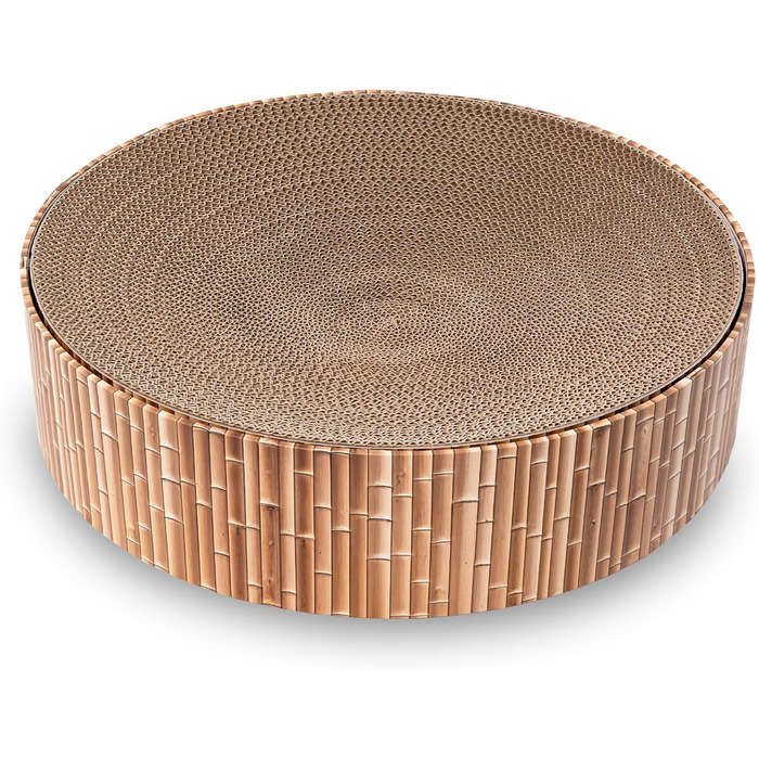 Кігтеточка для котів Petaureus Zylinder з вставкою | Стильна та екологічна | Ø 40 см | Кігтеточка з переробленого картону з змінним вкладишем