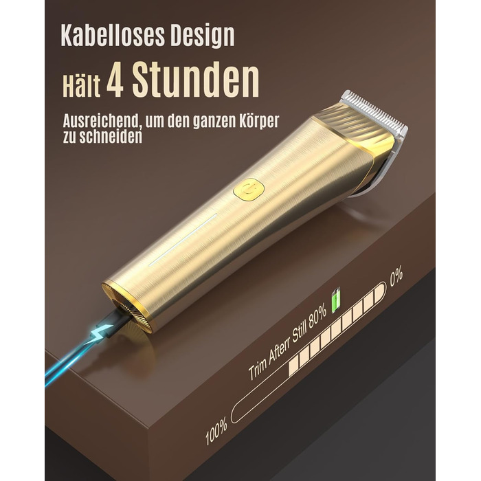 Машинка для стрижки коней Oneisall бездротова з металевими лезами та набором запасних, тиха, для густого та сплутаного волосся, 7000 обертів, потужний двигун