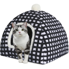 Котяче ліжко-купол для дому XL 43×43 см, знімний матрац, будиночок-намет для котів і кошенят