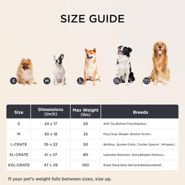 Килимок для собак BEDSURE великих порід - м'яке ліжко з неслизьким дном та знімним чохлом, сірий, 104x69x8.5 см