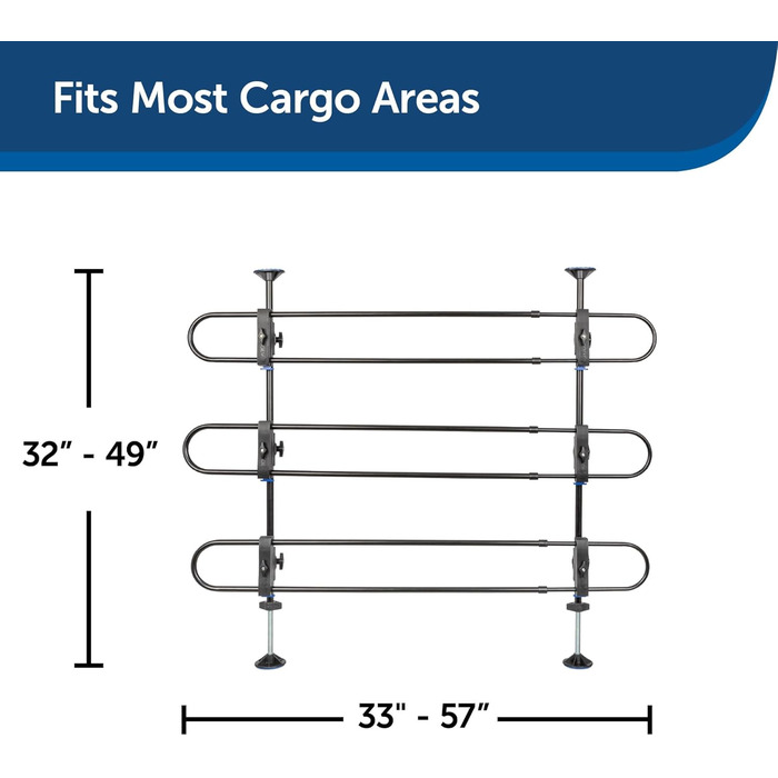 Металевий роздільник для собак PetSafe у машину, сумісний з більшістю авто та мінівенів