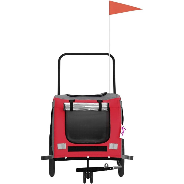 Фарм-причіп для велосипеда ZEYUAN: червоний та сірий, оксфордська тканина та метал