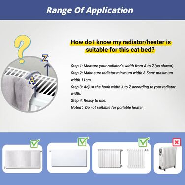 Килимок-гамак для котів на батарею Happi N Pets, сірий, 65 x 36 x 27 см