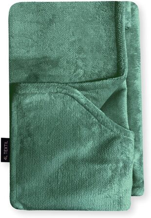 Ортопедичне ліжко для собак 4L Textil IRIS Premium-LINE, корзина для собак, м'яке ліжко з піною Memory Foam (80x60 см, L 60 x B 40 x H 15 см, зелений, знімний чохол)