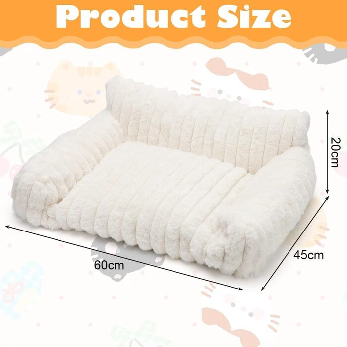 Миска-ліжко для собак і котів LOMUG 60x45x20 см, бежева. Зручне, миється, з ортопедичним ефектом, з високим бортиком. Підходить для маленьких собак та котів.