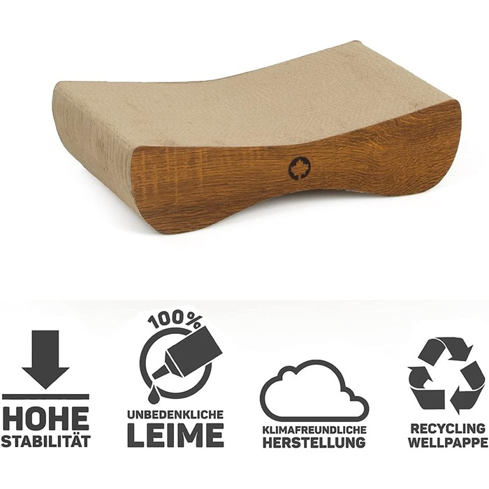 Котячий когтеточки Satellite Small - чорний, з котячою м'ятою, 37x10x23 см