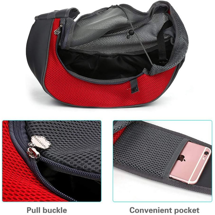 Транспортна сумка для собак та котів, переноска для тварин, червона (до 5 кг)