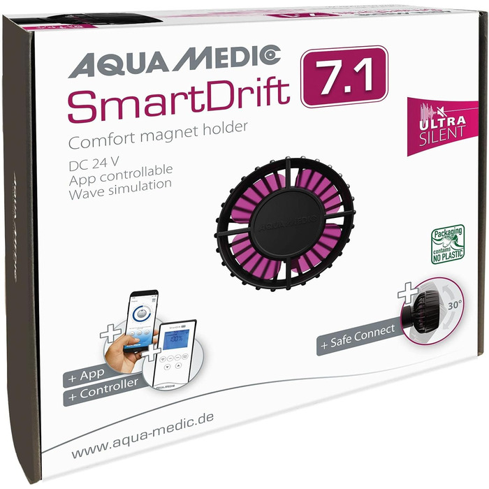 Aqua Medic SmartDrift 7.1 – компактна ультратиха проточна помпа з керуванням через додаток або контролер