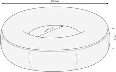 Ліжко для собак та котів Dehner Cookie, діаметр 58 см, висота 17 см, поліестер/плюш, бежеве