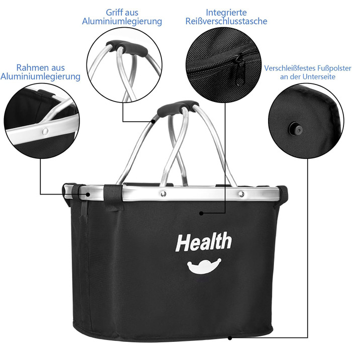 Кошик для велосипеда Faltbar Klickfix: знімний, передній, чорний, для собак, алюмінієвий, з адаптером для керма