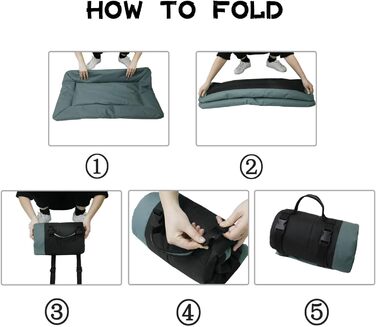 Килимок для собак Bangminda: водонепроникний, для подорожей та кемпінгу, 90x60 см, сірий