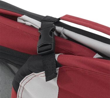 Переносна переносна клітка для собак Ferplast, чорна, розмір S (49x34x34 см) / L (70x52x52 см), металевий каркас, з ручками та кишеньками, водовідштовхувальна