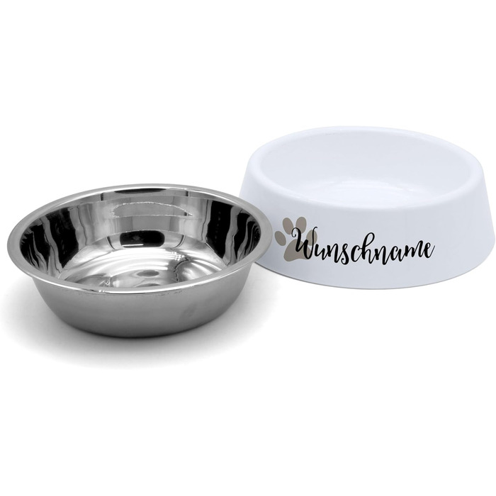 Миска для корму PrintPlanet® з іменем або текстом на вибір - миска для собак з іменем, персоналізована та надрукована - дизайн 2