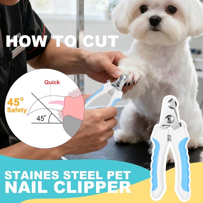 Набір професійних ножиць для грумінгу собак та котів, 4 шт. з безпечними закругленими кінцями, сталевий гребінець, шкіряний чохол