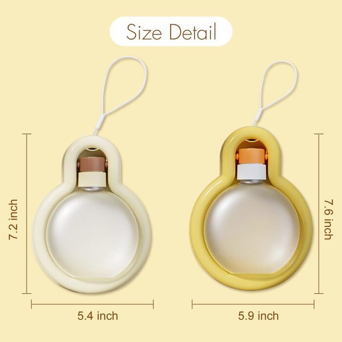 Водяна пляшка для собак Aimondow, 340 мл (12oz), бежева. Портативна миска для води для собак, вилка-поїльника для прогулянок, подорожей. Без витоку.