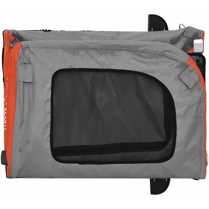 Причіп для велосипеда для собак Оранжевий та Сірий, Oxford-Gewebe та залізо, LH3839