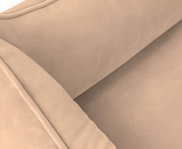 Ортопедичне ліжко для собак Knuffelwuff Jona Samt XXL Camel | З піною з пам'яті | Знімний та пральний чохол | Для маленьких, середніх та великих собак | 120 x 85 x 25 см