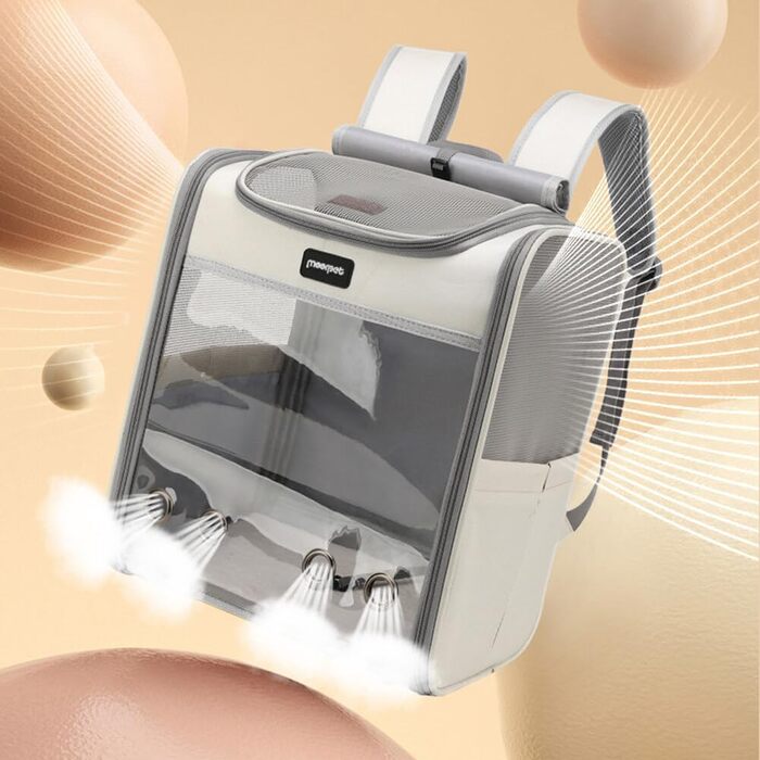 Рюкзак для тварин: переноска для собак та котів до 10 кг, жовта, дихаюча, складна, з прозорим вікном