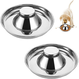 Набір з 3 мисок для собак та котів з нержавіючої сталі, 30 см, для маленьких собак та котів