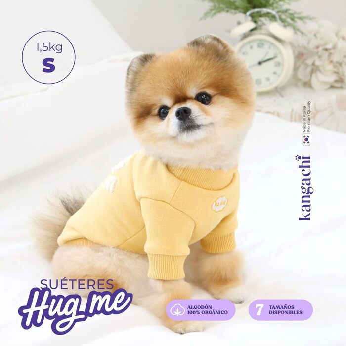 Світшот для собак маленьких порід Its Dog & Kangachi 'Hug Me', 100% органічна бавовна, колір м'ятний, розмір M