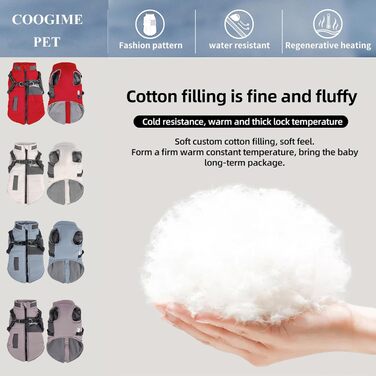 Водонепроникний зимовий одяг для собак, тепла куртка для собак, одяг для собак маленьких, середніх та великих порід, водонепроникний пуловер з безпечними світловідбиваючими смугами (Абрикосовий, M)