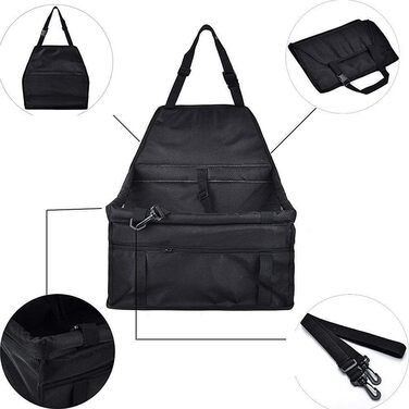 Крісло-підвищення для собак MENGQI - водовідштовхувальний, дихаючий килимок для авто, безпечний, миючий, з оксфордської тканини (колір: коричневий)