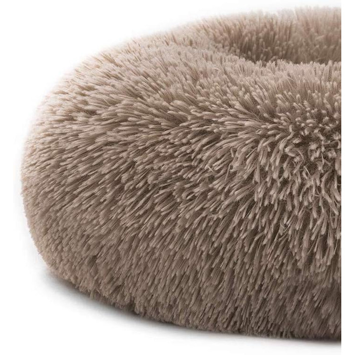 М'яке ліжко для собак середніх та великих порід, кругле, з подушкою, зручне, миється