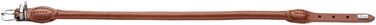 Шкіряний нашийник для собак HUNTER Round & Soft Canadian UP, колір коньячний, 55 см