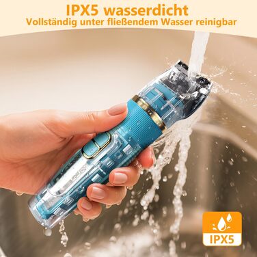 Машинка для стрижки собак Profi з титановими лезами – тиха (55dB), 3 швидкості, IPX5, акумулятор швидкої зарядки