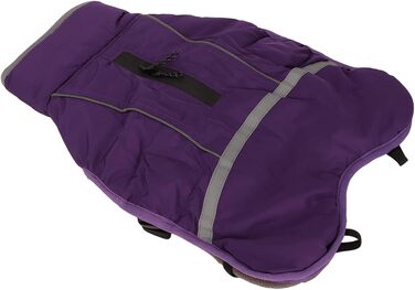 Зимовий теплий куртка для собак з регулюванням, світловідбиваючий, м'який, для малих, середніх та великих порід (M) фіолетовий