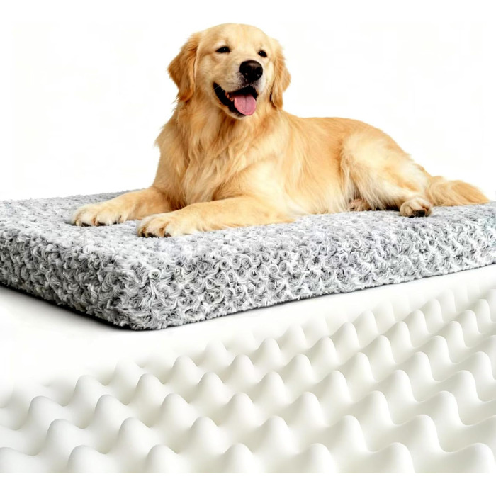 Ортопедичне ліжко для собак 90x70x8 см, середнього розміру. Зручне ліжко для собак та котів з ефектом пам'яті, антиковзаюче дно, можна прати. Сірий колір.